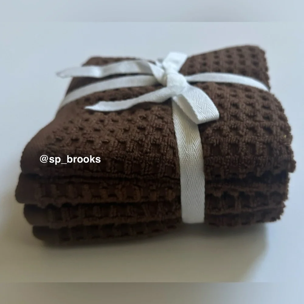 🎁8PC Hotel Balfour Bath Towel Set - Zero Twist Cotton - Chocolate Brown